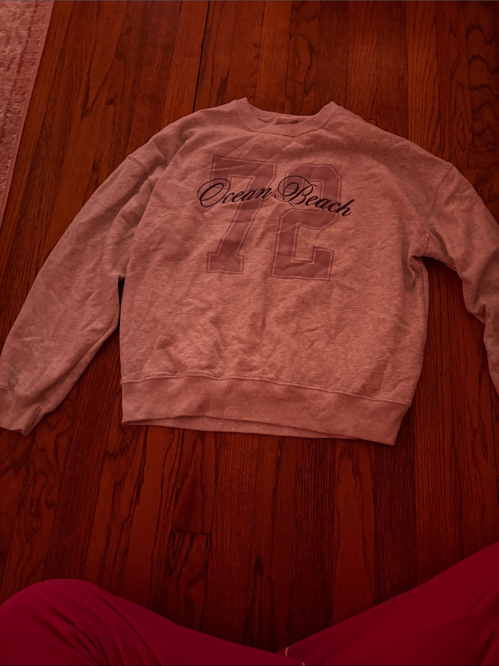 Hollister Ocean Beach Crewneck Sweatshirt - Light Pink